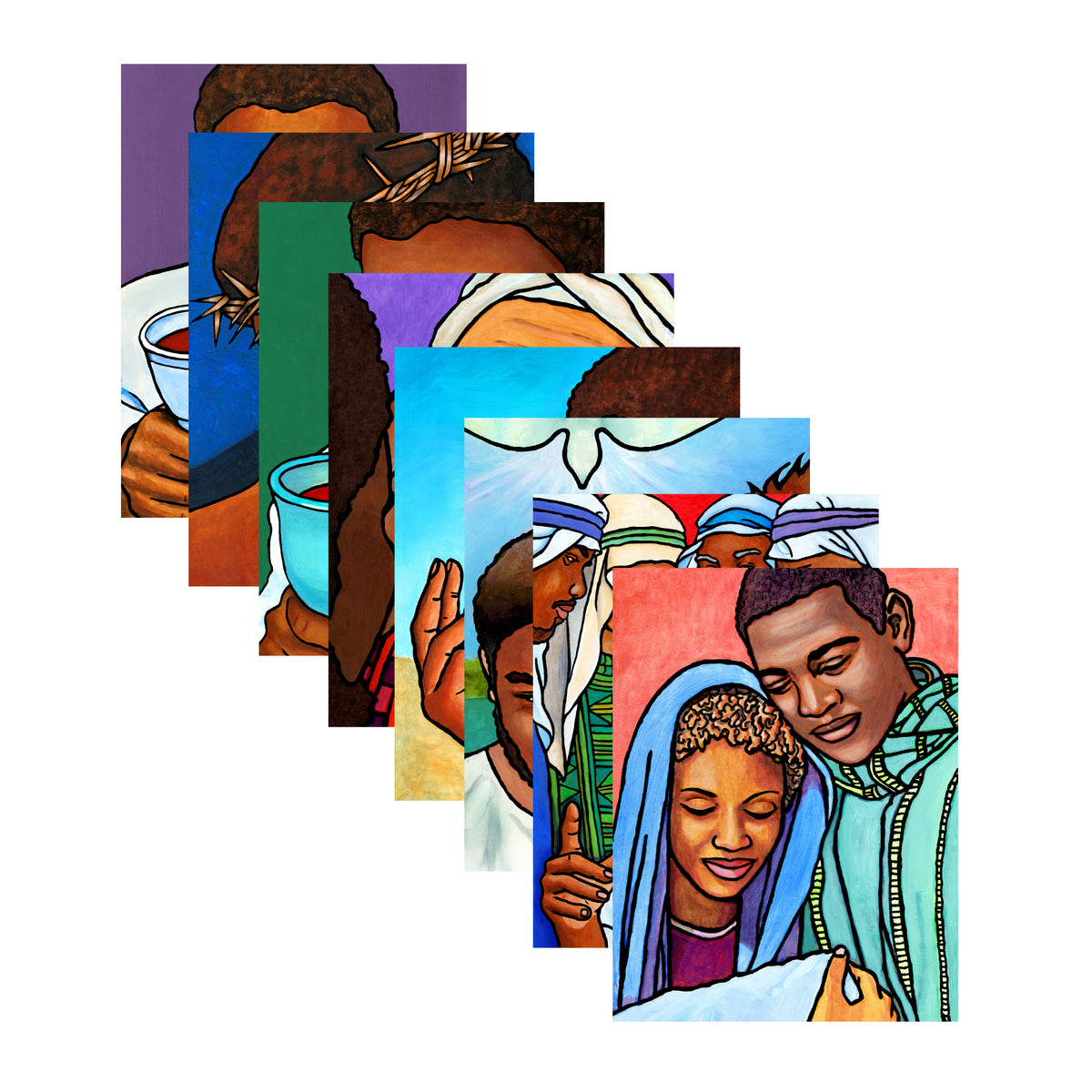 Large - Faces of Easter Print Download